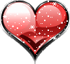 Gif animé coeur rouge et neige